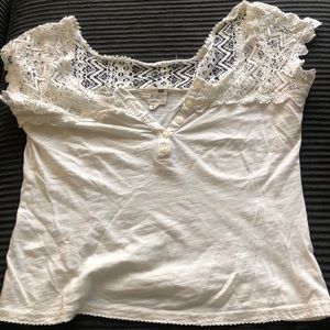 EUC Lacy Button Down Tshirt